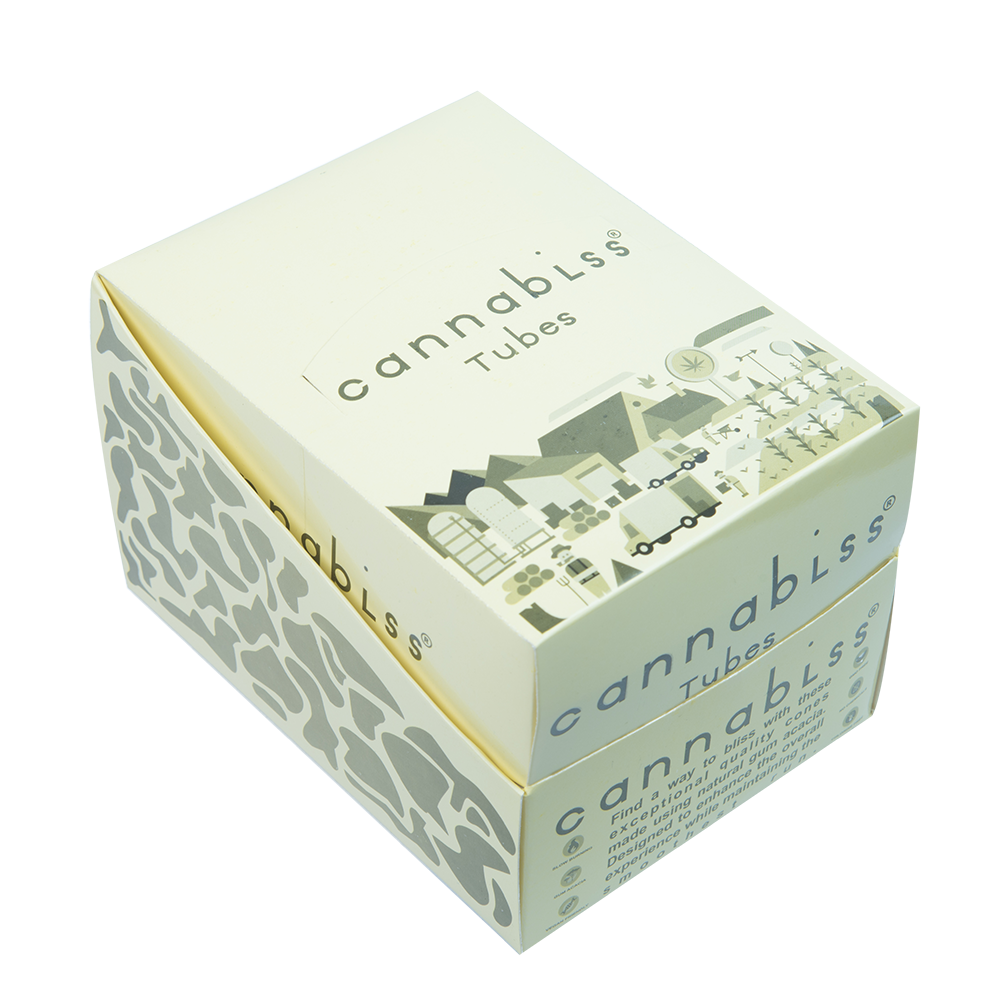 Cannabliss Pre-Rolled White Cone With Color Holder Box