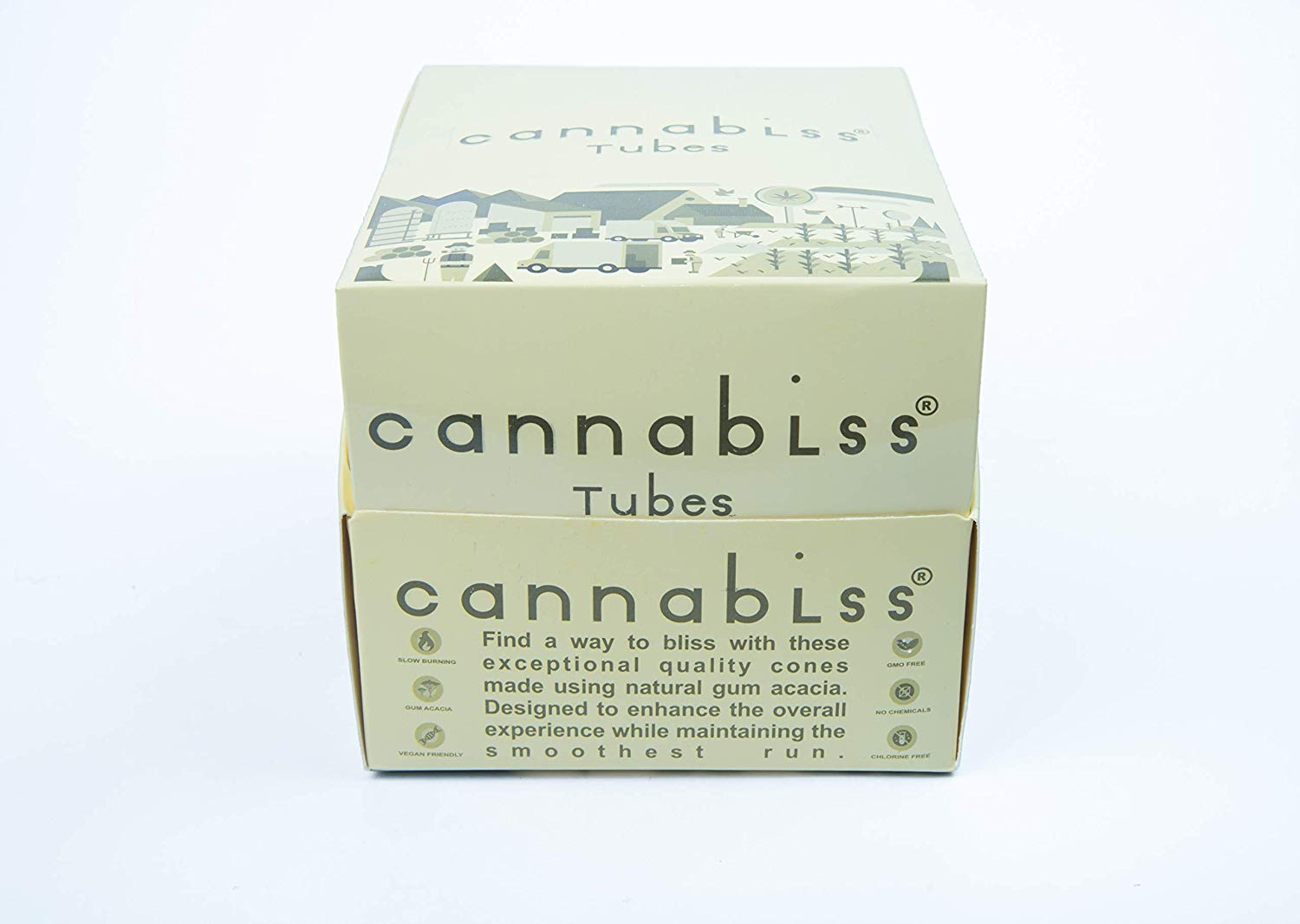 Cannabliss Pre-Rolled White Cone With Color Holder Box
